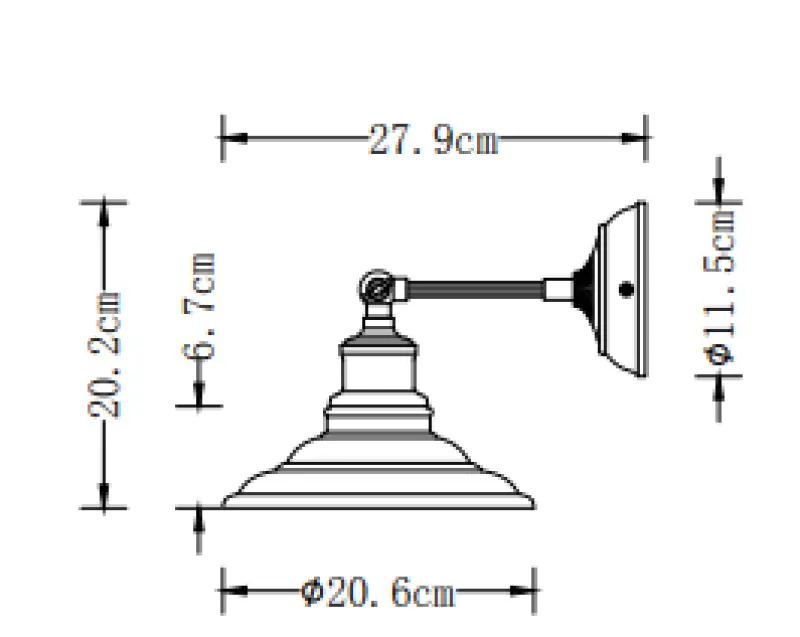 Διακοσμητικό Loret ρυθμιζόμενο λευκό φωτιστικό τοίχου, διάμετρος 20 cm, 7871