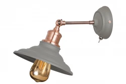Decor Loret ρυθμιζόμενο γκρι απλίκα με διακόπτη, διάμετρος 20 cm 8229