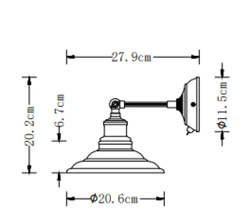 Οδηγία Loret ρυθμιζόμενο λευκό φωτιστικό τοίχου με διακόπτη, διάμετρος 20 εκ. 8267
