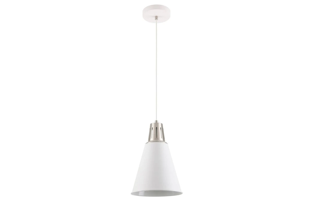 Decor Gianni κομψό λευκό κρεμαστό φωτιστικό 22 εκατοστών διάμετρος 8075