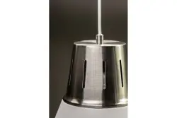 Decor Gianni κομψό λευκό κρεμαστό φωτιστικό 22 εκατοστών διάμετρος 8075