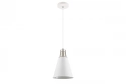 Decor Gianni κομψό λευκό κρεμαστό φωτιστικό 22 εκατοστών διάμετρος 8075