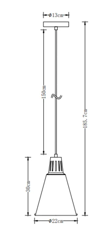 Decor Gianni κομψό λευκό κρεμαστό φωτιστικό 22 εκατοστών διάμετρος 8075