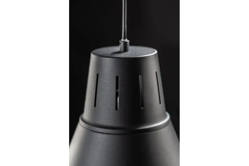 Διακόσμηση Gianni κομψό πλήρως μαύρο κρεμαστό φωτιστικό με διάμετρο 32 cm 8136