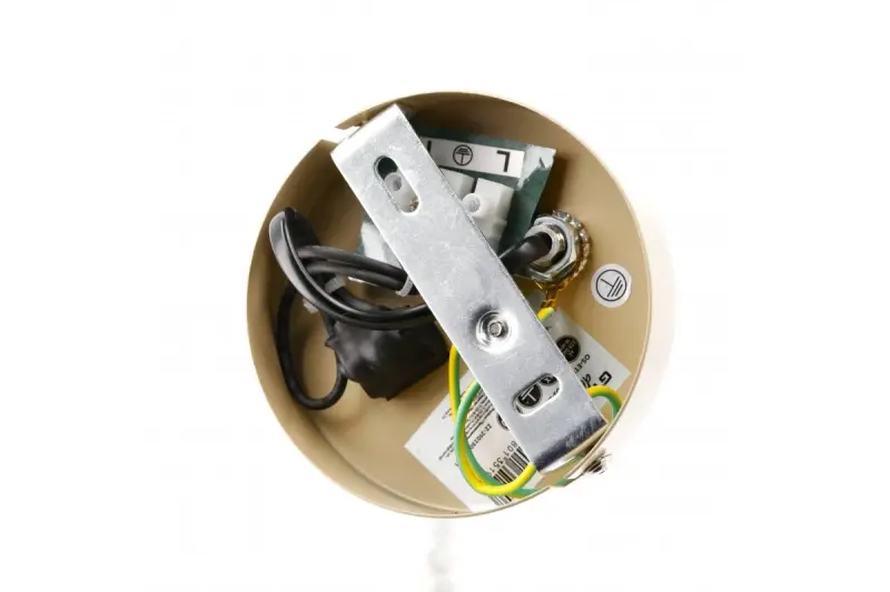 Decore Etore μπεζ απλίκα με μεταλλικό βραχίονα, διάμετρος 11 cm, 1907.