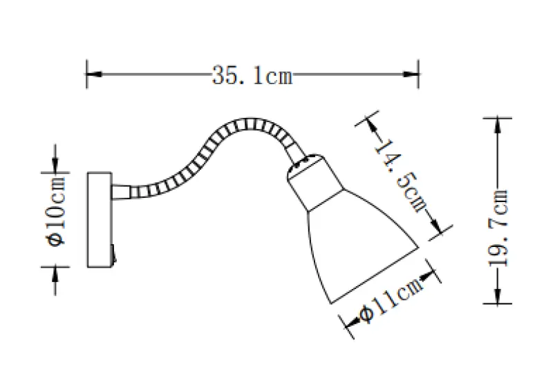 Decore Etore μπεζ απλίκα με μεταλλικό βραχίονα, διάμετρος 11 cm, 1907.