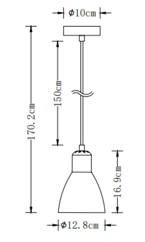 Decor Etore μπεζ κρεμαστό φωτιστικό με μαύρο καλώδιο 2089