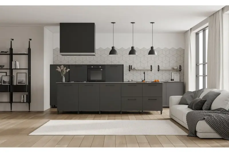 Διακοσμητική κρεμαστή λάμπα Dante μαύρο ματ με άσπρο εσωτερικό, διάμετρος 27.5 εκ. 2119