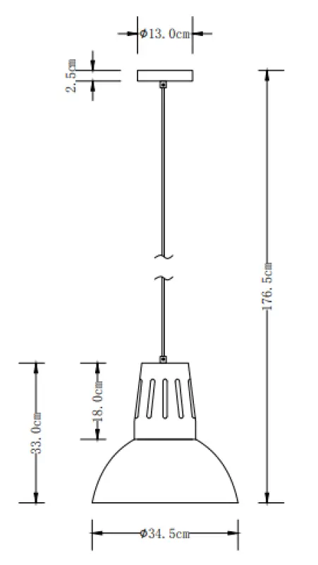 Διακοσμητικό κρεμαστό φωτιστικό Artemia σε γκρι χρώμα με βιομηχανικό φινίρισμα, διάμετρος 34,5 cm, 2447.