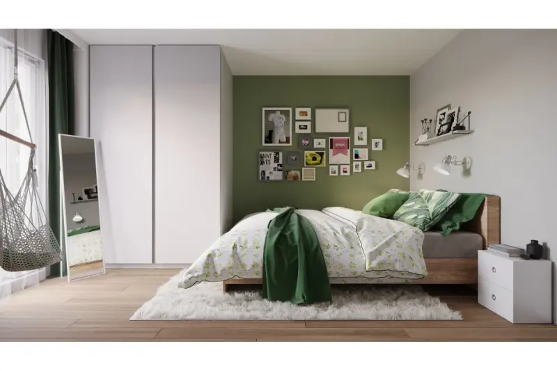 Decor Artemia κομψή λευκή απλίκα με μεταλλικό βραχίονα 16,5 cm διαμέτρου 2218