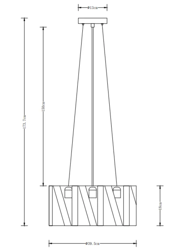 Decor Melody μαύρο κρεμαστό φωτιστικό με maximaal 3 πηγές φωτός, διάμετρος 39,5 cm 2638.