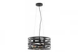 Διακόσμηση Marisa μαύρο κρεμαστό φωτιστικό με σταδιακά στενότερα οριζόντια διαστήματα max. 3 πηγές φωτός διάμετρος 40 εκ 2584