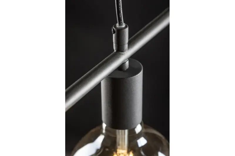 Διακόσμηση Lija γκρι μονόφωτη τετράγωνη κρεμαστή λάμπα 2836