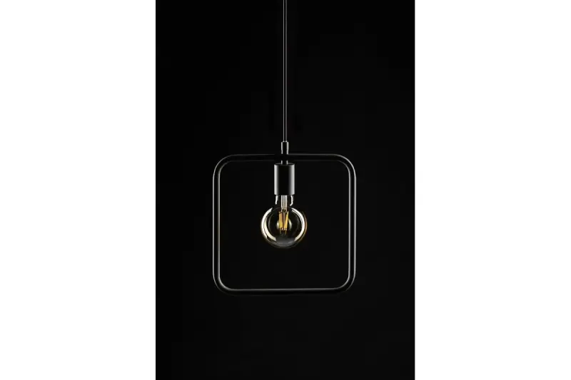 Διακόσμηση Lija γκρι μονόφωτη τετράγωνη κρεμαστή λάμπα 2836