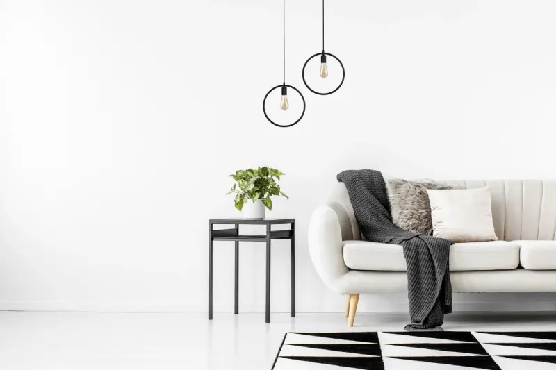 Διακόσμηση Fija μαύρο στρογγυλό μονόφωτο κρεμαστό φωτιστικό 2805