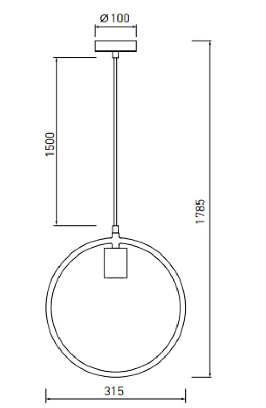 Διακόσμηση Fija λευκός στρογγυλός μονόφωτος κρεμαστός λαμπτήρας 2898