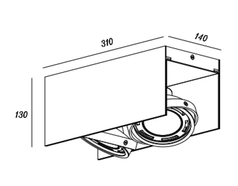 Decor Verso μαύρο χρυσό φωτιστικό οροφής με κινούμενη κεφαλή δύο πηγές φωτός 4212
