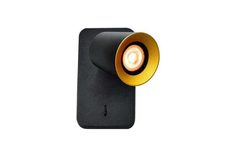 Deco Elli μοντέρνο μαύρο απλίκα με διακόπτη και 1 πηγή φωτός 4533