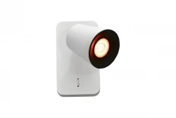 Διακοσμητικός φωτιστικός τοίχου Elli σύγχρονος λευκός με διακόπτη 4434