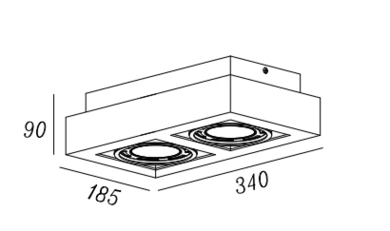 Deco Loid λειτουργικό λευκό ορθογώνιο φωτιστικό οροφής με 2 πηγές φωτός 4663