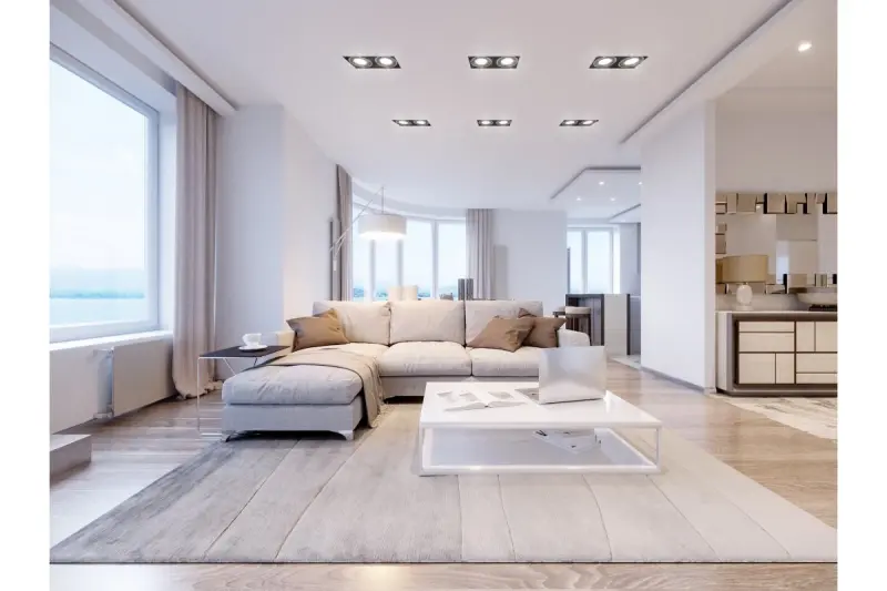 Διακοσμητικό Milo μαύρο πλαφονιέρα χωρίς πλαίσιο με 2 πηγές φωτός 4755