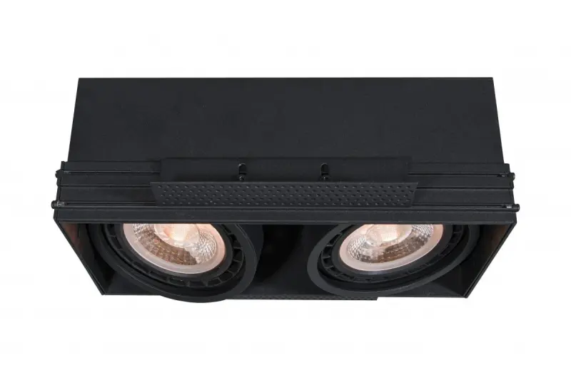 Διακοσμητικό Milo μαύρο πλαφονιέρα χωρίς πλαίσιο με 2 πηγές φωτός 4755