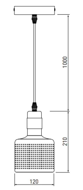 Decor Bellis μαύρο χρυσό κυλινδρικό κρεμαστό φωτιστικό με 1 πηγή φωτός 4666