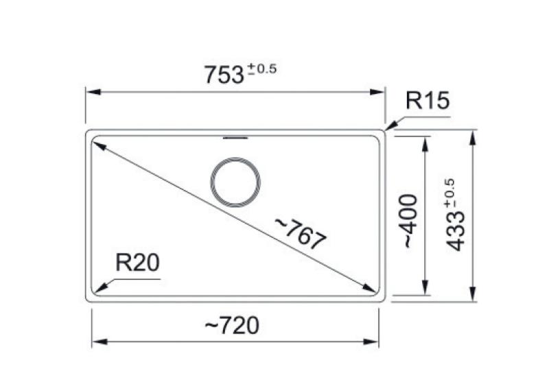 Franke Maris MRG 110-72 Fragranite πολικό λευκό νεροχύτης υποκατασκευής