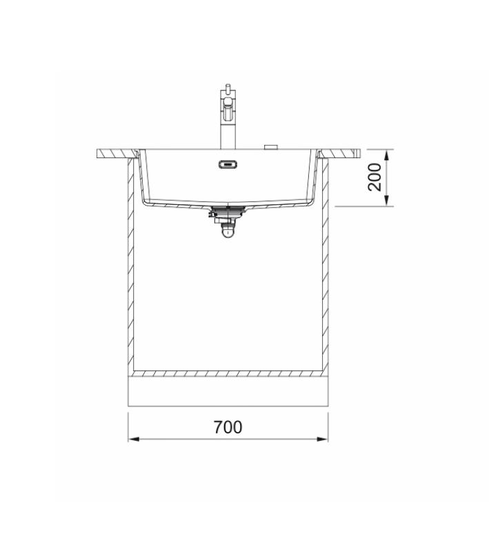 Franke Maris MRG 210-62 Fragranite ματ μαύρος νεροχύτης επίπεδης επιφάνειας