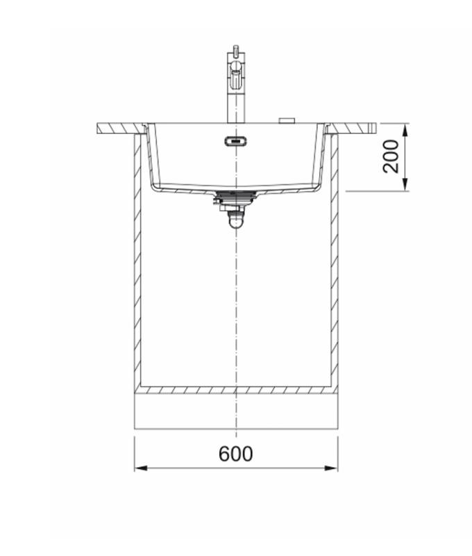 Φράνκε Μάρις MRG 110-52 Fragranite σε πολικό λευκό νεροχύτης υποκατασκευής