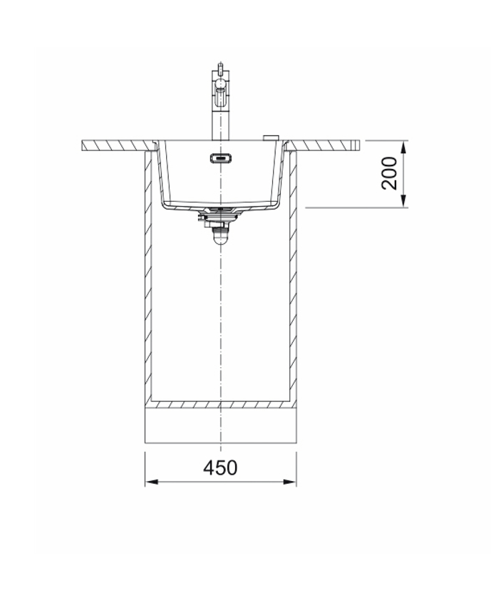 Franke Maris MRG 110-37 Fragranite ματ μαύρος νεροχύτης υποκατασκευής