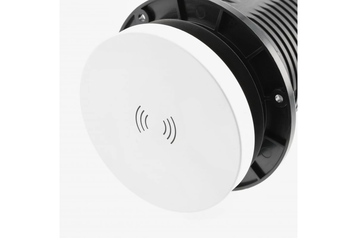 Indux Lift υποβαθμιζόμενη γείωση λευκής κουζίνας σε επιφάνεια εργασίας με φωτισμό, 2 x USB και ασύρματη φόρτιση 1208957837