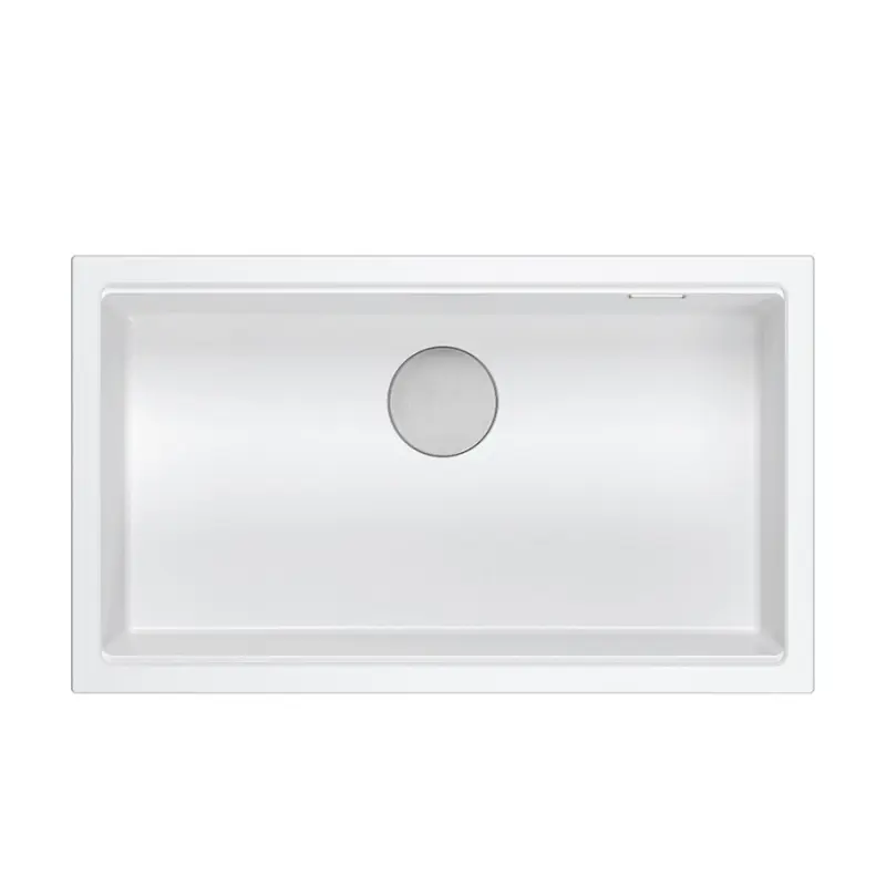 Quadri Newport II μεγάλη και βαθιά νεροχύτης γρανίτη επιφανείας και εντοιχισμένος λευκός νεροχύτης 76x45cm 1208957854