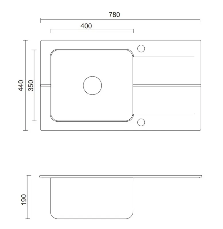 Quadri Fusion εντοιχισμένος νεροχύτης από ανοξείδωτο ατσάλι με επιφάνεια αποστράγγισης από όνυχα γρανίτη 78x44 αναστρέψιμος 1208957871