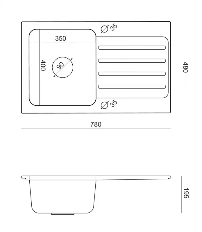 Quadri Fusion εντοιχισμένος ανοξείδωτος νεροχύτης με ασημένιο γρανίτη αποστραγγιστική επιφάνεια 78x48 αναστρέψιμος 1208957877