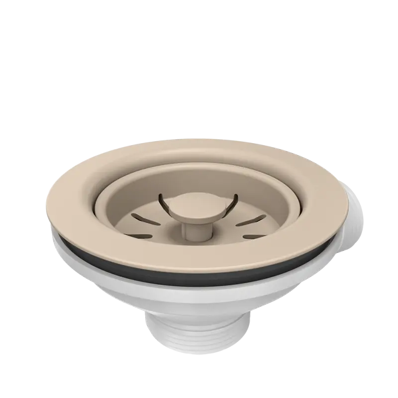 Quadri μπεζ αμμώδες σετ αποχέτευσης νεροχύτη με υπερχείλιση 1208957901