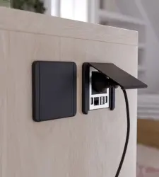 Indux Flip μαύρο ματ Ενσωματωμένη πρίζα με γείωση με 2xUSB A, 1xRJ45 και 1 θύρα HDMI 1208957917