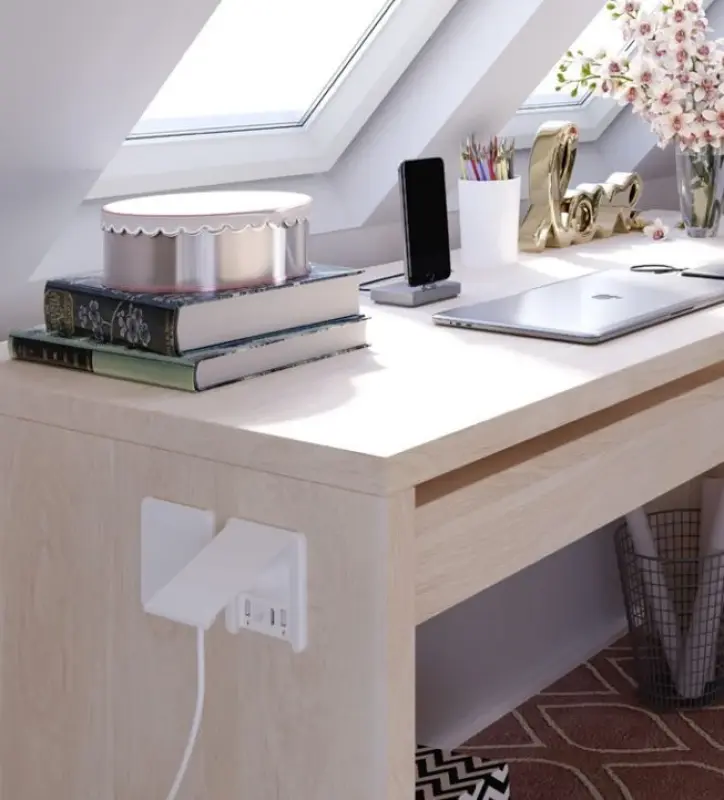 Indux Flip ματ λευκό εντοιχισμένο Πρίζα με 2xUSB A, 1xRJ45 και σύνδεση HDMI 1208957919