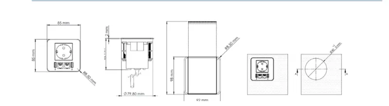 Indux Flip ματ λευκό εντοιχισμένο Πρίζα με 2xUSB A, 1xRJ45 και σύνδεση HDMI 1208957919