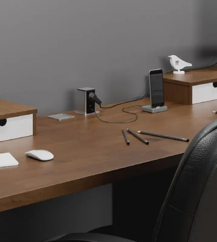 Indux Push επεκτάσιμη μαύρη πρίζα γείωσης με 1xUSB A και 1xUSB C με καπάκι από ανοξείδωτο ατσάλι 1208957930.