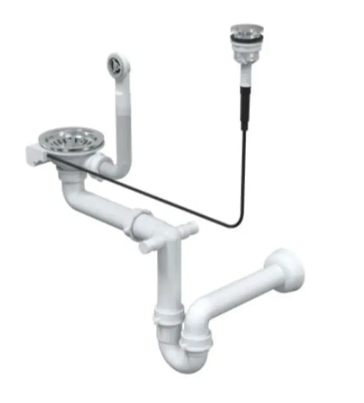 Quadri Λονδίνο ανοξείδωτο σετ αποχέτευσης νεροχύτη με υπερχείλιση και κουμπί ώθησης για άνοιγμα ανοξείδωτο 1208957933