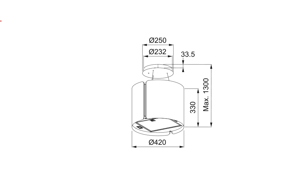 Φράνκε Smart Suspended νησίδα λευκό ματ απορροφητήρας 42cm 345.0654.932