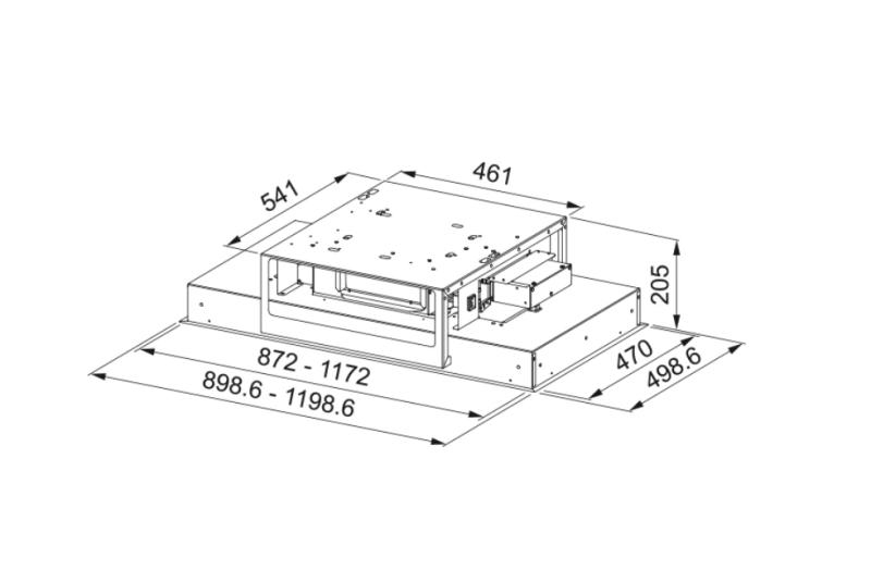 Φράνκε Μύθος μονάδα οροφής απορροφητήρας από ανοξείδωτο χάλυβα 90εκ 350.0679.881