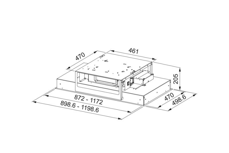 Φράνκε Maris μονάδα οροφής απορροφητήρας από ανοξείδωτο χάλυβα 90cm 350.0679.877