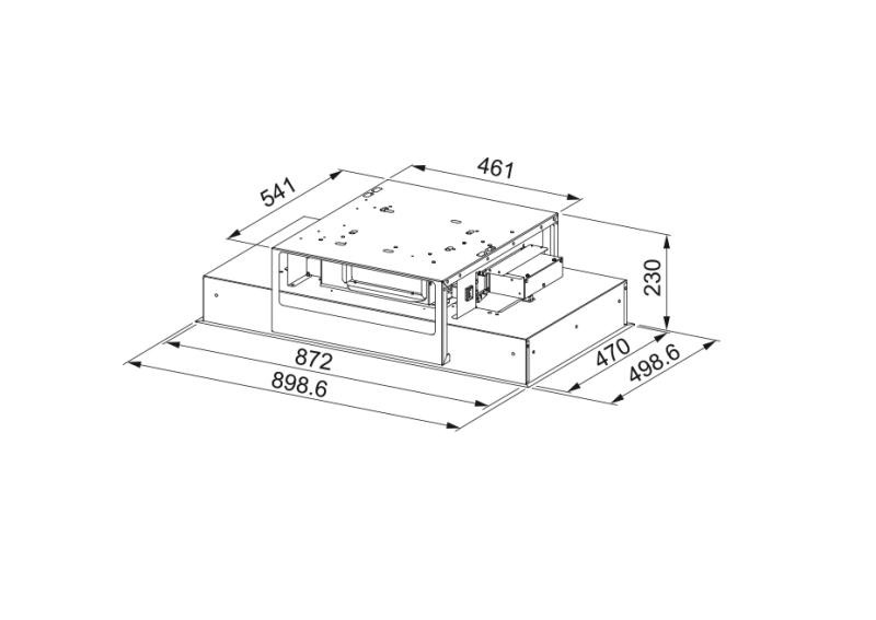 Φράνκε Maris μονάδα οροφής λευκό γυάλινο απορροφητήρας 90cm 350.0679.886