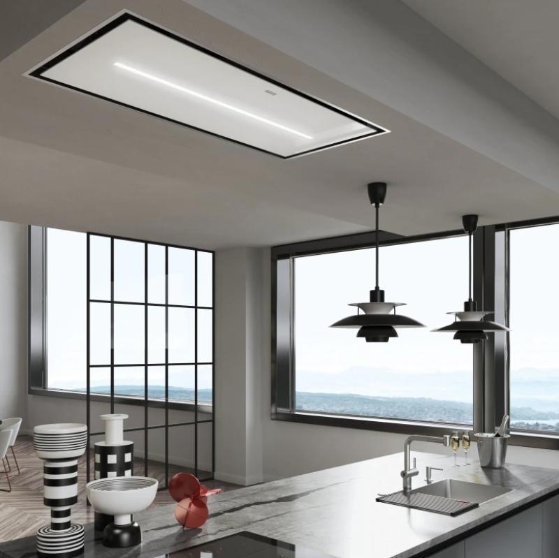 Φράνκε Μύθος Air Hub D μονάδα οροφής λευκός γυάλινος απορροφητήρας 120εκ 350.0679.885