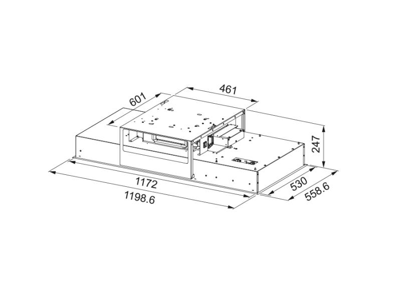 Φράνκε Μύθος Air Hub D μονάδα οροφής λευκός γυάλινος απορροφητήρας 120εκ 350.0679.885