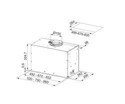 Φράνκε Μύθος Box Flush Premium εντοιχισμένος μαύρος ματ απορροφητήρας 86cm 305.0665.393