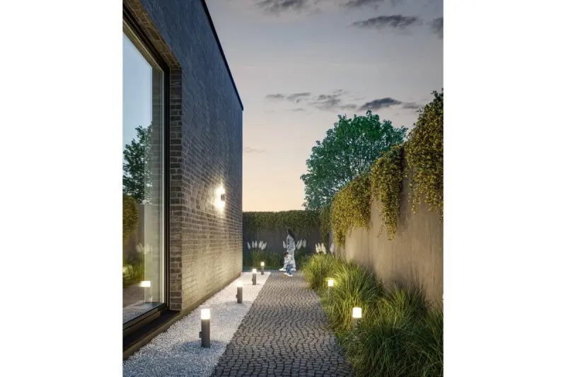 Lighting Corta φωτισμός κήπου απλίκα ανθρακί για 2 φωτιστικά σώματα 1289002