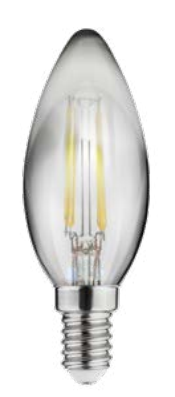 Διακοσμητικός φωτισμός Lumiere οβάλ led λάμπα E14 Filament ζεστό λευκό 2700K Καπνισμένο γυαλί 35mm